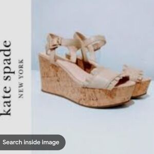 kate spade Cream Wedge Sandals